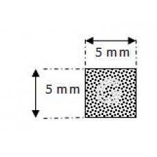 Rechthoekig mosrubber snoer | 5 x 5 mm | rol 100 meter